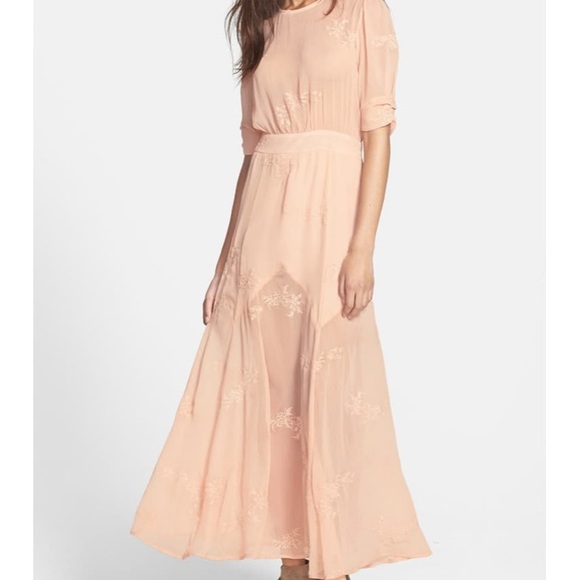 blush embroidered maxi dress